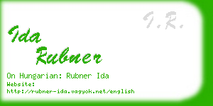 ida rubner business card